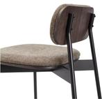 Kvik - Barkruk met rugleuning Zwart/Dark oak - 50% korting, Ophalen, Kvik, Nieuw, 1 kruk