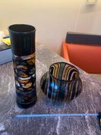 Glazen vazen set Unica gesigneerd, Ophalen of Verzenden