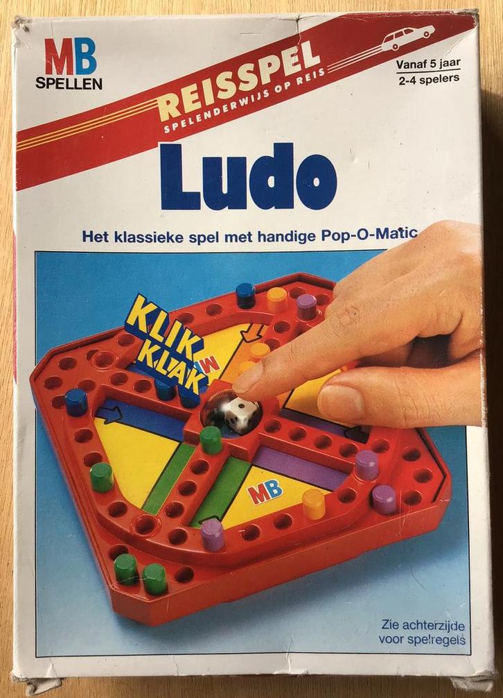 Vintage Ludo reisspel met Pop-O-Matic - vanaf 5 jaar - ZGAN, Hobby en Vrije tijd, Gezelschapsspellen | Bordspellen, Zo goed als nieuw