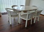 Marmeren eettafel ovaal, design, Huis en Inrichting, Ophalen, Gebruikt, 100 tot 150 cm, Design, past zowel in modern als klassiek interieur