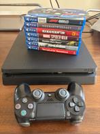 Ps4 met 1 controller en spellen, Spelcomputers en Games, Spelcomputers | Sony PlayStation 4, Ophalen, Gebruikt, Met 1 controller