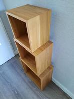 3eikenhouten Kubussen als Kastjes, Ophalen, Zo goed als nieuw