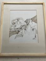 oude aquarel van G.Hartog zie de foto`s, Verzenden