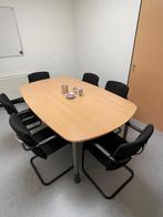 Vergadertafel met 6 stoelen, Zo goed als nieuw, Ophalen, Bureau