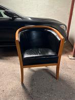 Cognac lederen fauteuils 6 stuks, Ophalen of Verzenden, Zo goed als nieuw, 75 tot 100 cm, 50 tot 75 cm