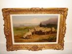 Jef Louis van Leemputten (1865-1948), Herder met schapen., Ophalen of Verzenden