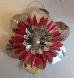 grote oude kerstroos glinster ornament top kerstboom, Verzenden