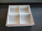 Houten opbergdoos met 4 vakken, Minder dan 50 cm, Gebruikt, Minder dan 50 cm, Ophalen of Verzenden