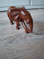 Vintage houten olifant, Ophalen of Verzenden, Gebruikt, Dier