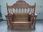antieke bank halbank klepbank kerkbank, Antiek en Kunst, Ophalen