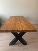 Grote houten eettafel rechthoekkig, Huis en Inrichting, Tafels | Eettafels, Ophalen, Gebruikt, 200 cm of meer, 50 tot 100 cm
