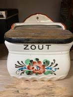 Oude brocante porseleinen zoutbakje, Antiek en Kunst, Ophalen of Verzenden