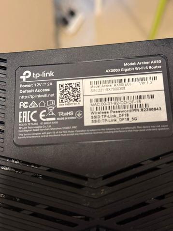 TP-Link Archer AX50 AX3000 Gigabit WiFi 6 Router beschikbaar voor biedingen