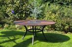 Tuintafel, Tuin en Terras, Tuintafels, Ophalen, Gebruikt, Rond, Teakhout
