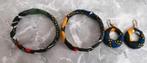 Afrikaanse printstof armbanden en oorhangers € 9,50, Ophalen of Verzenden, Nieuw, Overige materialen