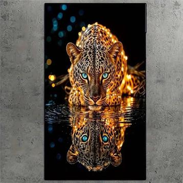 Diamond Painting spiegel Luipaard 40x30cm Painting 35x25cm beschikbaar voor biedingen