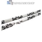 RVS Bi-color black zwarte koningsschakel ketting konings, Sieraden, Tassen en Uiterlijk, Kettingen, Ophalen of Verzenden, Nieuw