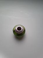 Pandora Bedel 790615 Green Teal "Ribbon" Murano Glass Charm, Pandora, 1 bedel, Ophalen of Verzenden, Zo goed als nieuw
