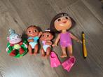 Dora en Boots badspeelgoedset / speelfiguren van Mattel, Ophalen of Verzenden, Gebruikt
