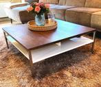 Design Salontafel vierkant 90x90cm met hardhouten bovenblad., Huis en Inrichting, Tafels | Salontafels, Ophalen, 50 tot 100 cm