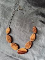 Vintage houten ketting, verstelbaar, Overige materialen, Verstelbaar, Bruin, Ophalen of Verzenden