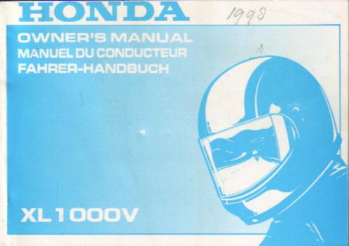 Honda XL1000 V 1998/99 manual (3458z), Motoren, Handleidingen en Instructieboekjes, Honda, Ophalen of Verzenden