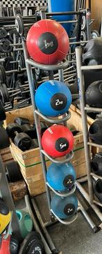Lifefitness ballen 1-2-2-2-5 kg incl bal rek, Ophalen, Ballen rek, Gebruikt, Lifefitness