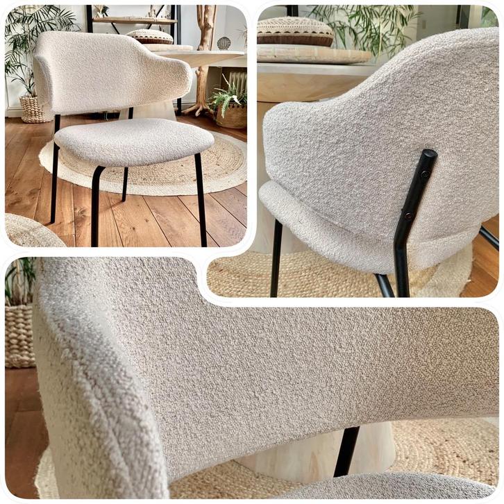 6 beige de luxe - retro eetkamerstoelen- fotoshoot, Huis en Inrichting, Stoelen, Zo goed als nieuw, Vijf, Zes of meer stoelen