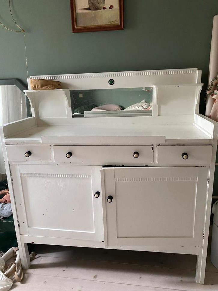 Antieke Commode met Spiegel en Veel Opbergruimte, Antiek en Kunst, Antiek | Meubels | Kasten, Ophalen