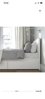 Malm ikea bed, Ophalen, Gebruikt, Wit, Tweepersoons