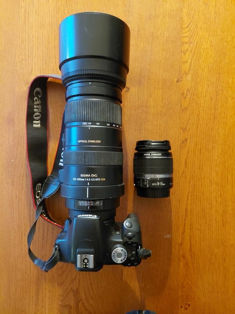 Canon EOS 500D + Sigma 120-400mm Telelens, Ophalen, Gebruikt, Spiegelreflex, Canon