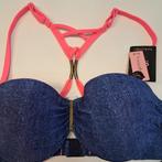 Hunkemoller nieuwe bikini in blauw /roze push up 75E M 41840, Kleding | Dames, Badmode en Zwemkleding, Nieuw, Blauw, Hunkemöller