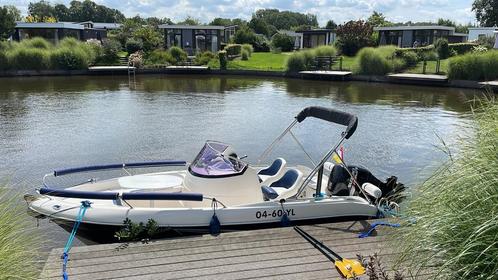 Prins 550 Consoleboot met 90PK Suzuki en PEGA V-Liner 1350, Watersport en Boten, Motorboten en Motorjachten, Gebruikt, Polyester