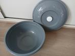 Extra grote wasbak/emmer met deksel, kunststof, Ophalen of Verzenden, Zo goed als nieuw, Aluminium