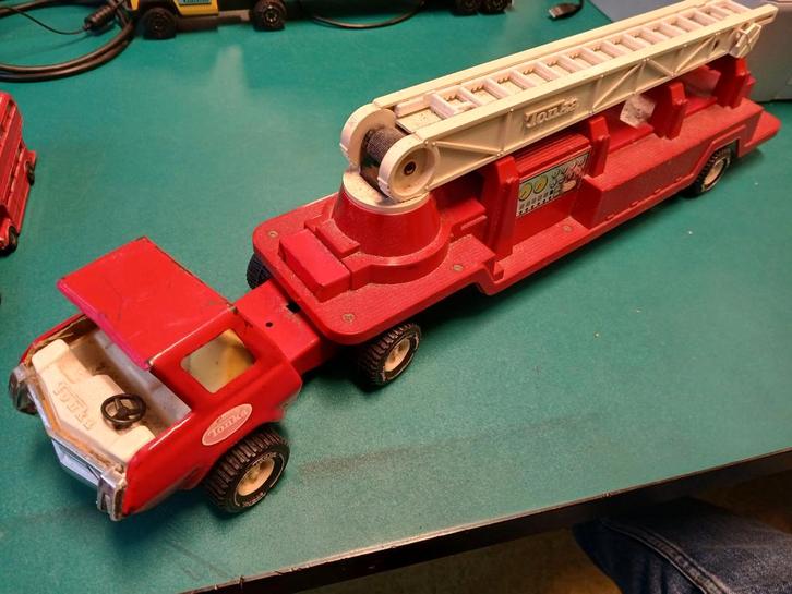 Vintage Tonka Brandweer Ladderauto, Kinderen en Baby's, Speelgoed | Overig, Gebruikt, Jongen of Meisje, Ophalen of Verzenden