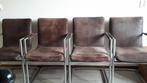 eetkamerstoel suede 4x, Huis en Inrichting, Stoelen, Ophalen, Gebruikt, Bruin, Vier