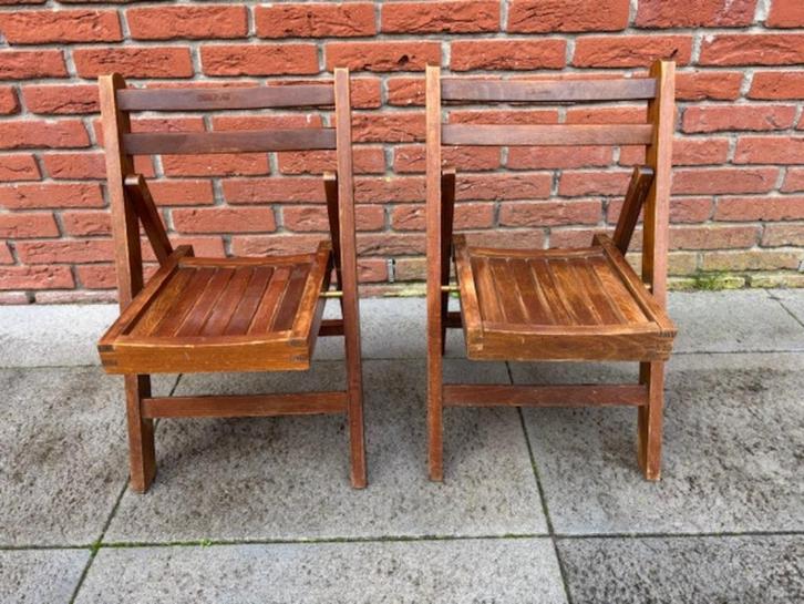 Vintage houten kinderklapstoel., Kinderen en Baby's, Kinderkamer | Tafels en Stoelen, Gebruikt, Stoel(en), Ophalen