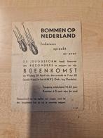 NJS Jeugdstorm bijeenkomst ''Bommen op Nederland'' Amsterdam, Verzamelen, Militaria | Tweede Wereldoorlog, Ophalen of Verzenden