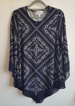 Joseph Ribkoff blouse 34 marineblauw-wit, Blauw, Joseph Ribkoff, Ophalen of Verzenden, Zo goed als nieuw