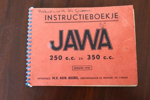 JAWA 1951 250cc & 350cc motorfiets instructie boekje, Motoren, Handleidingen en Instructieboekjes, Overige merken, Ophalen of Verzenden