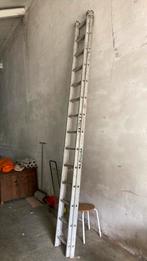 Aluminium ladder, 2x13 treden, Gebruikt, Ophalen of Verzenden, Ladder, Opvouwbaar of Inschuifbaar