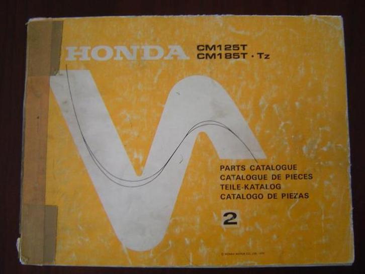 Honda CM125T CM185T 1979 motorcycle parts catalogue CM 185, Motoren, Handleidingen en Instructieboekjes, Honda, Ophalen of Verzenden