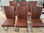 Eetkamerstoelen 6 stuks, Huis en Inrichting, Stoelen, Ophalen, Overige materialen, Gebruikt, Bruin
