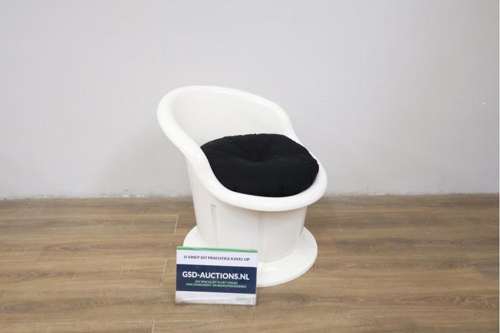 Vintage Witte Jaren'90 'Popptorp' Stoel van Ikea, Verzamelen, Retro, Ophalen of Verzenden