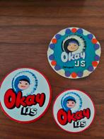 4352 Vintage Okay IJs Stickers - Set van 3, Ophalen of Verzenden, Gebruikt, Overige typen