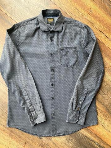 PME Legend heren overhemd donkerblauw met grijs patroon L beschikbaar voor biedingen