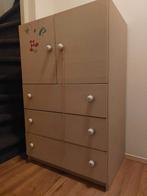 Houten kast met 3 lades en deurtjes, Huis en Inrichting, Kasten | Ladekasten, Ophalen, Gebruikt, 100 tot 150 cm, 50 tot 100 cm