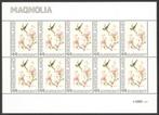 Bloemenpracht op postzegels: Magnolia, Ophalen of Verzenden, Na 1940, Postfris