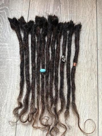 10 dreadlocks extensions donkerbruin met krul echt haar beschikbaar voor biedingen