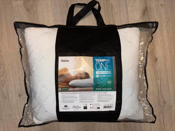 Tempur One Hug Kussen medium -  Cooling Cover, Huis en Inrichting, Slaapkamer | Beddengoed, Nieuw, Kussen, Eenpersoons, Wit, Ophalen of Verzenden